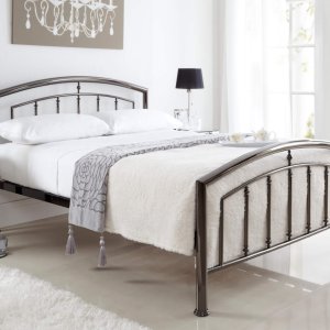 Cadiz Black Nickel Metal Bed Frame
