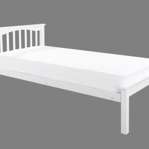 Sally White Wooden Bed Frame Low Foot End
