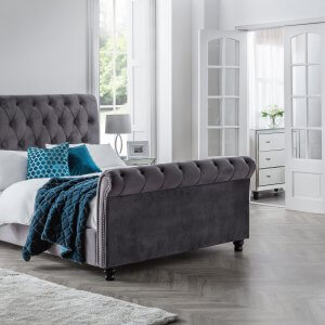 Rossi Velvet Fabric Bed Frame