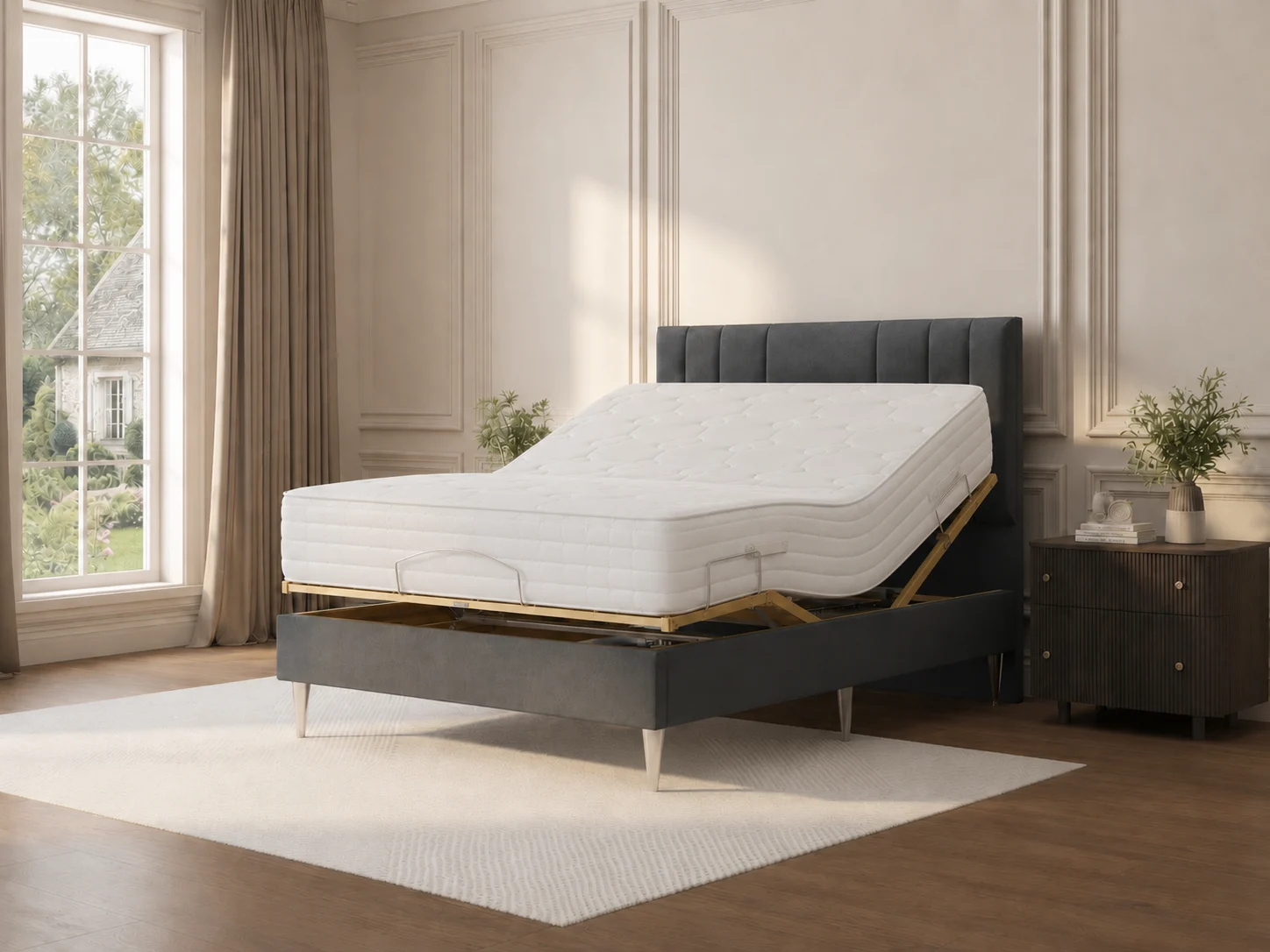 Aura in Roomset - 8 Adjustable-Both Head & FootEnds Raised