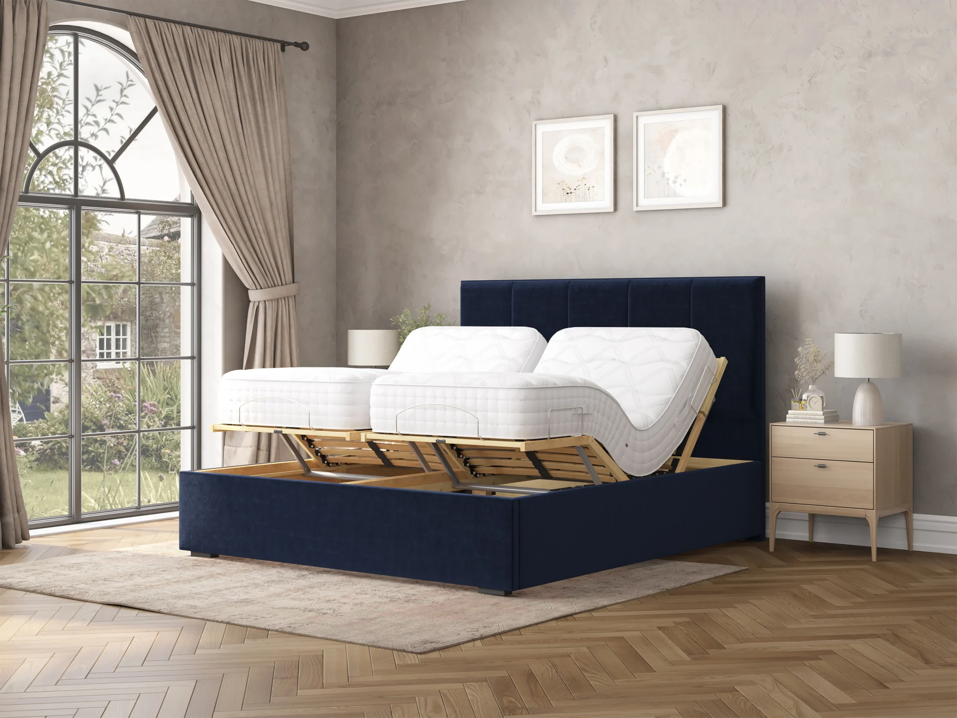 Status in Roomset - 8 Adjustable-Both Head & FootEnds Raised