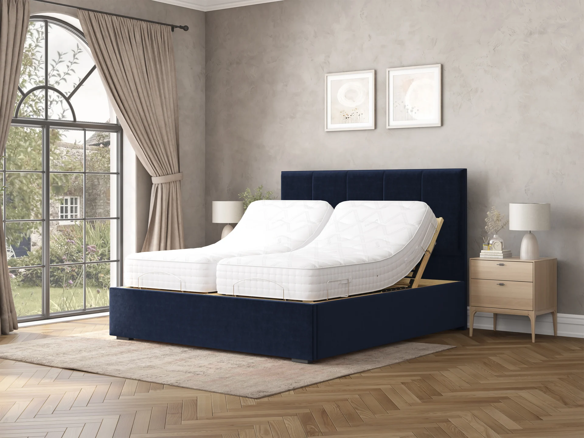 Status in Roomset - 8 Adjustable-Both Head & FootEnds Raised